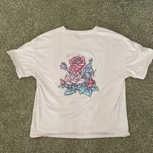Pink rose t shirt